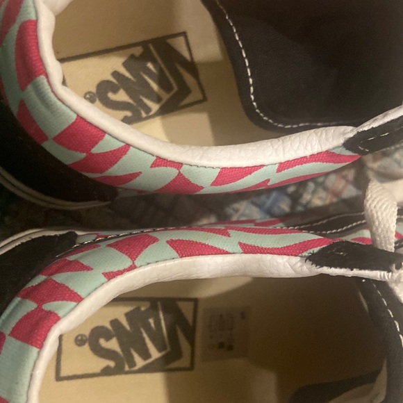 VANS old skool warped worn once pink and blue size 8.5 - Picture 3 of 5
